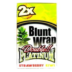 Blunt Wrap Double Platinum "Red - Strawberry Kiwi", 25Beutel je 2Zigarettenpapiere