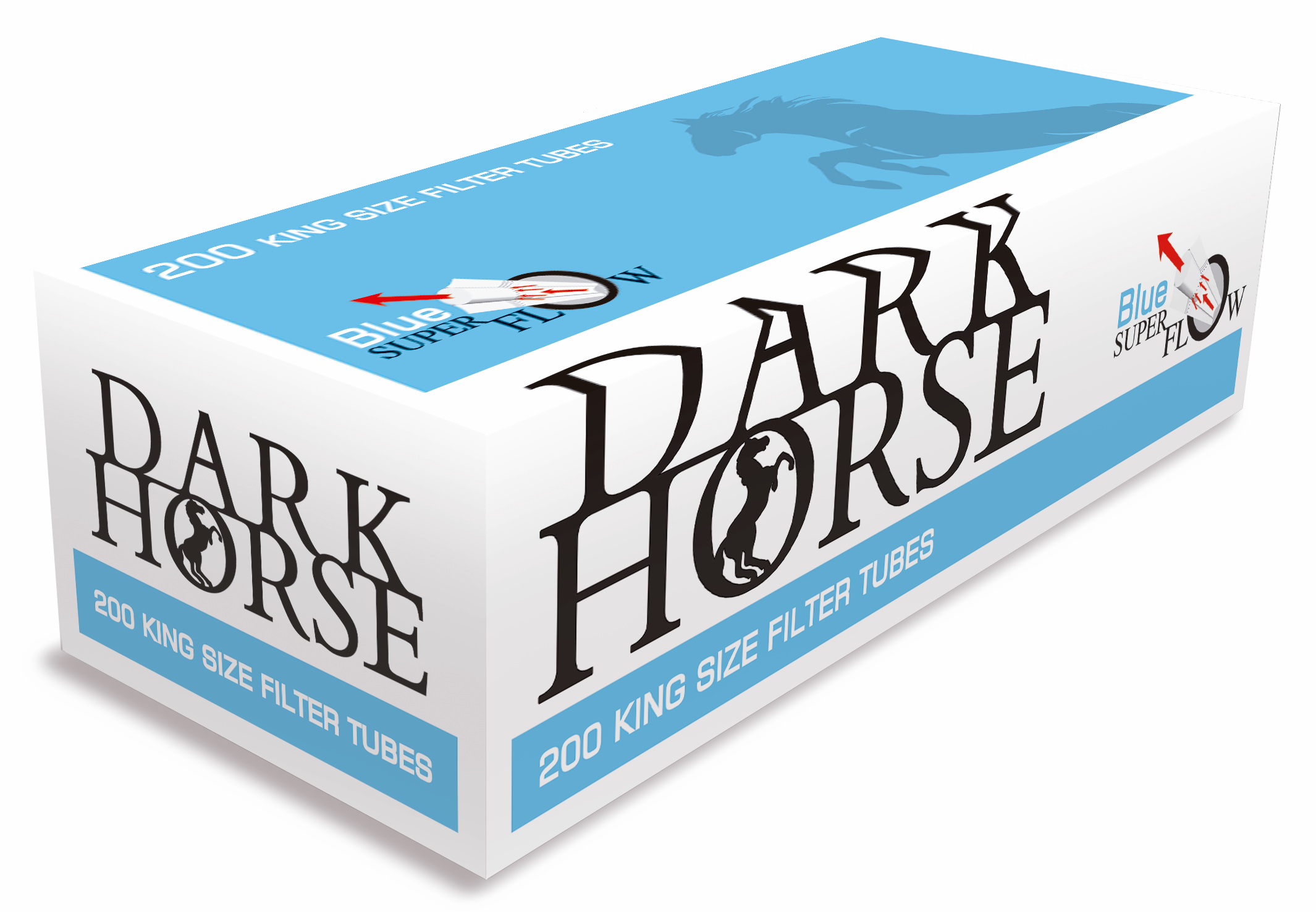Dark Horse Zigarettenhülsen "Blue" 5Boxen je 200Hülsen