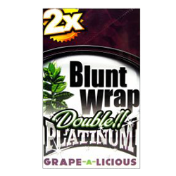 Blunt Wrap Double Platinum "Purple - Grape A Licious", 25Beutel je 2Zigarettenpapiere